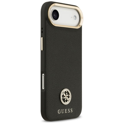 MagSafe Hülle für Apple iPhone 17 Air, Guess, Grained Strass Logo, Schwarz