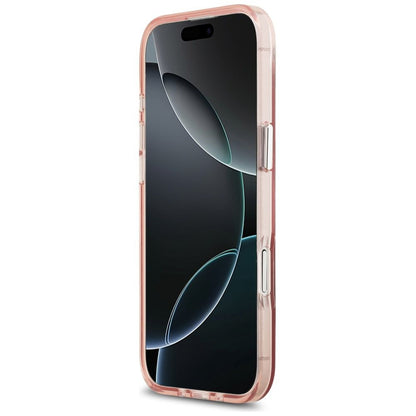 Coque MagSafe pour Apple iPhone 17 Air, Guess, logo triangle dégradé IML, Rose