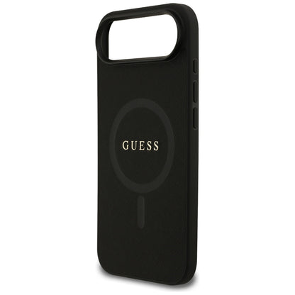 MagSafe Hülle für Apple iPhone 17 Air, Guess, Saffiano Classic Logo, Schwarz