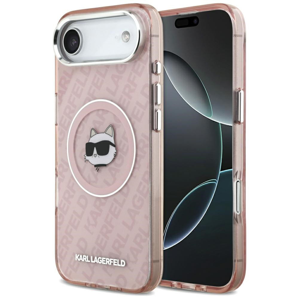 Étui MagSafe pour Apple iPhone 17 Air, Karl Lagerfeld, IML Choupette's Head, Rose