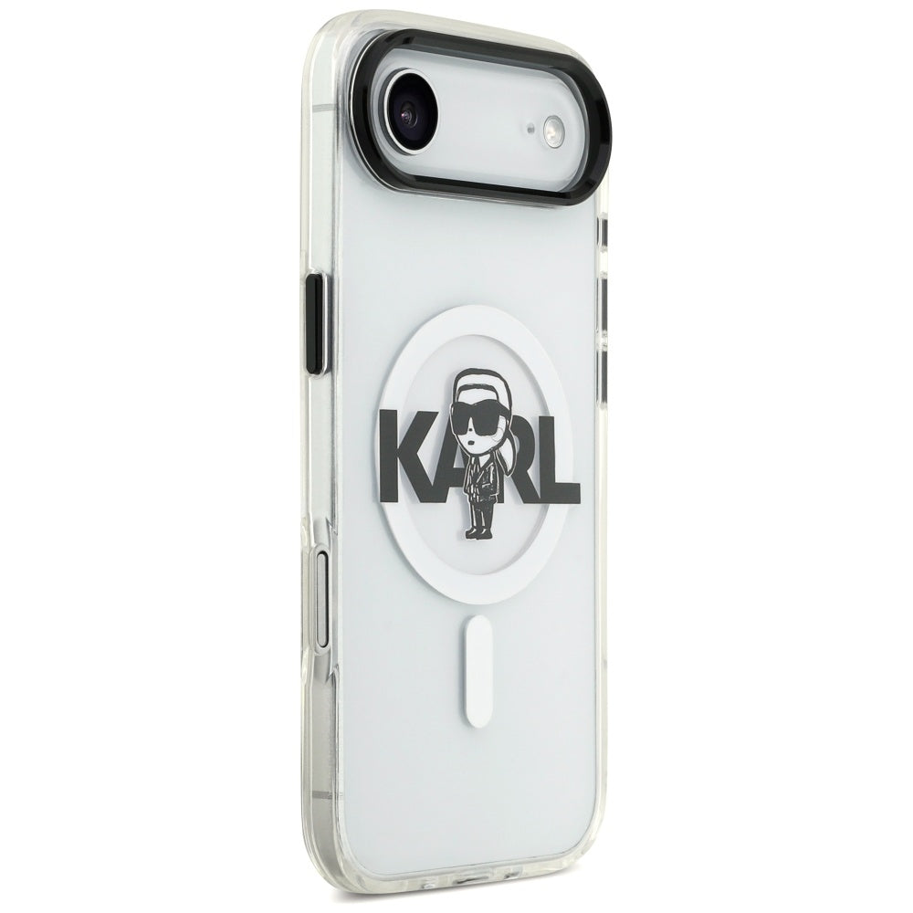 Custodia MagSafe per Apple iPhone 17 Air, Karl Lagerfeld, IML Sketch Logo Karl, Trasparente