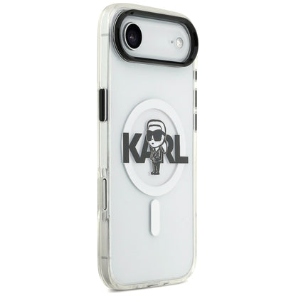Custodia MagSafe per Apple iPhone 17 Air, Karl Lagerfeld, IML Sketch Logo Karl, Trasparente