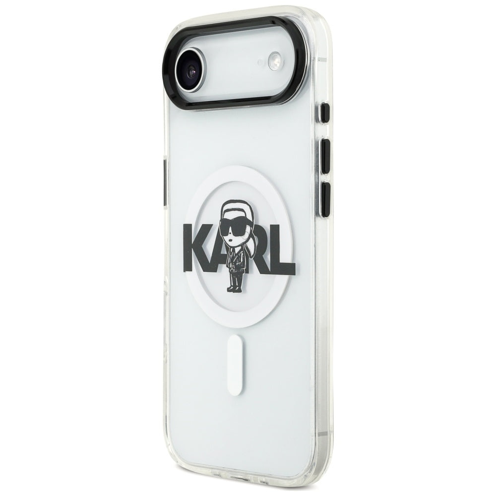 Custodia MagSafe per Apple iPhone 17 Air, Karl Lagerfeld, IML Sketch Logo Karl, Trasparente