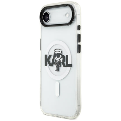 Custodia MagSafe per Apple iPhone 17 Air, Karl Lagerfeld, IML Sketch Logo Karl, Trasparente