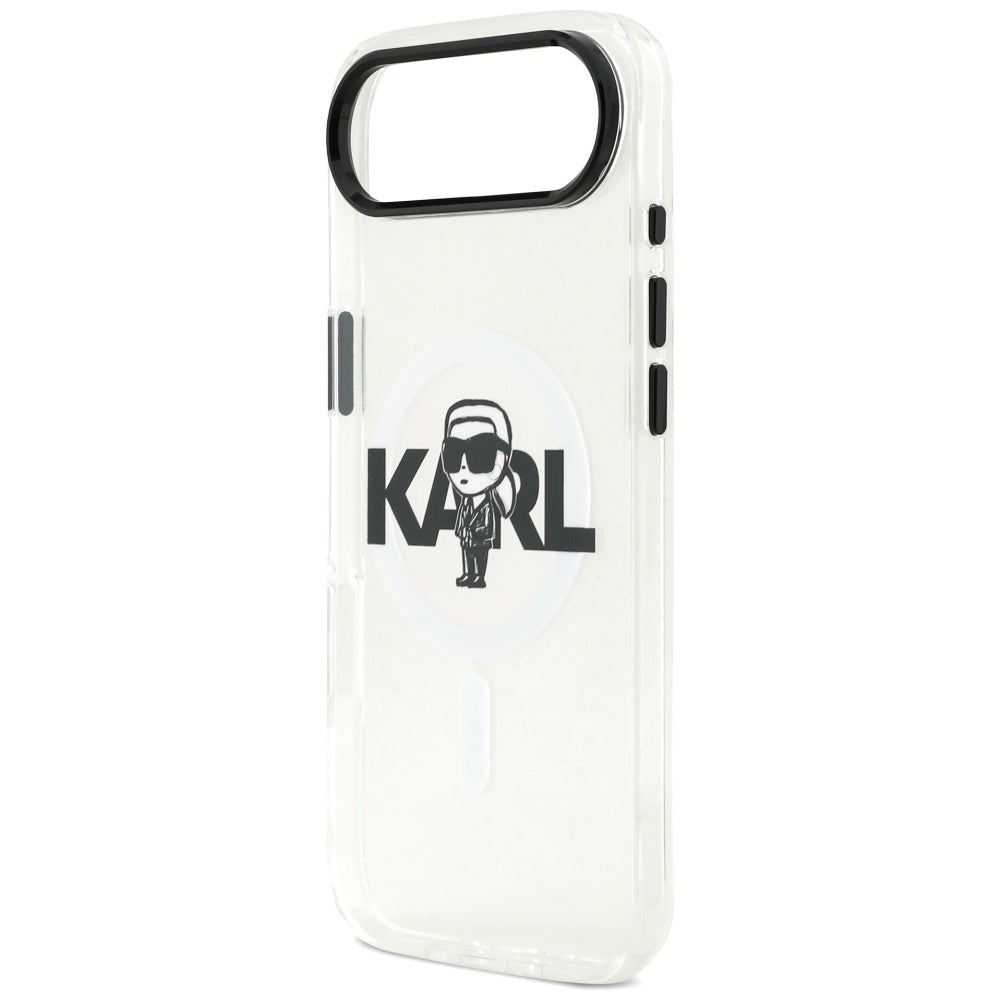 Custodia MagSafe per Apple iPhone 17 Air, Karl Lagerfeld, IML Sketch Logo Karl, Trasparente