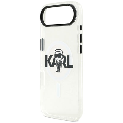 Custodia MagSafe per Apple iPhone 17 Air, Karl Lagerfeld, IML Sketch Logo Karl, Trasparente