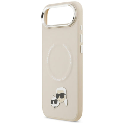Étui MagSafe pour Apple iPhone 17 Air, Karl Lagerfeld, Karl & Choupette Pins, Beige