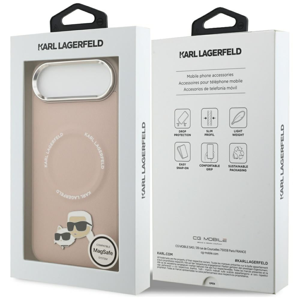 Custodia MagSafe per Apple iPhone 17 Air, Karl Lagerfeld, Karl & Choupette Pins, Rosa