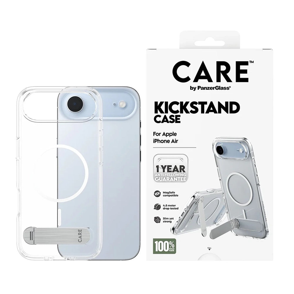 Coque MagSafe pour Apple iPhone 17 Air, PanzerGlass, avec fonction support, Transparente