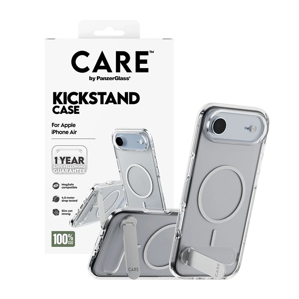 Coque MagSafe pour Apple iPhone 17 Air, PanzerGlass, avec fonction support, Transparente