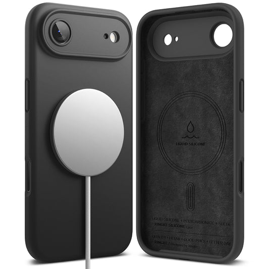 Coque MagSafe pour Apple iPhone 17 Air, Ringke, Silicone, Noire