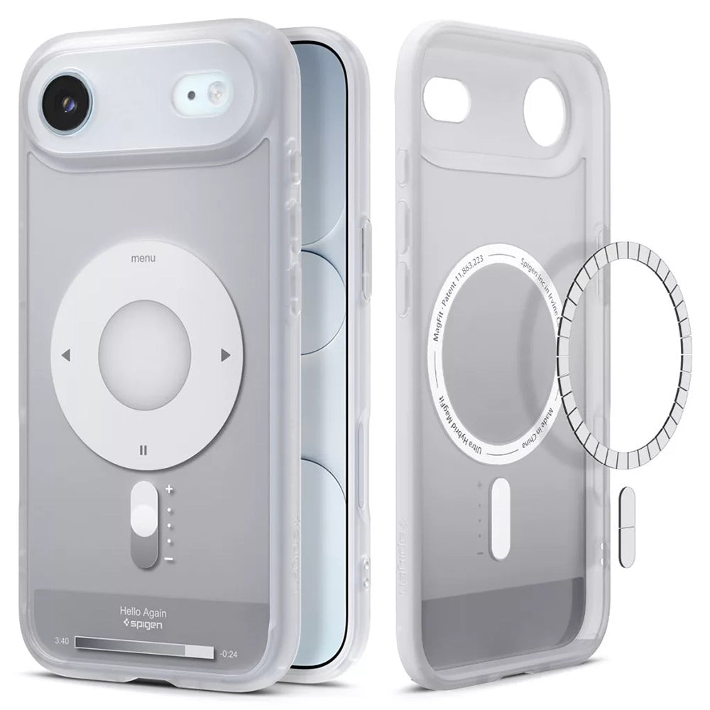 Custodia MagSafe per Apple iPhone 17 Air, Spigen, Ultra Hybrid Classic, Argento
