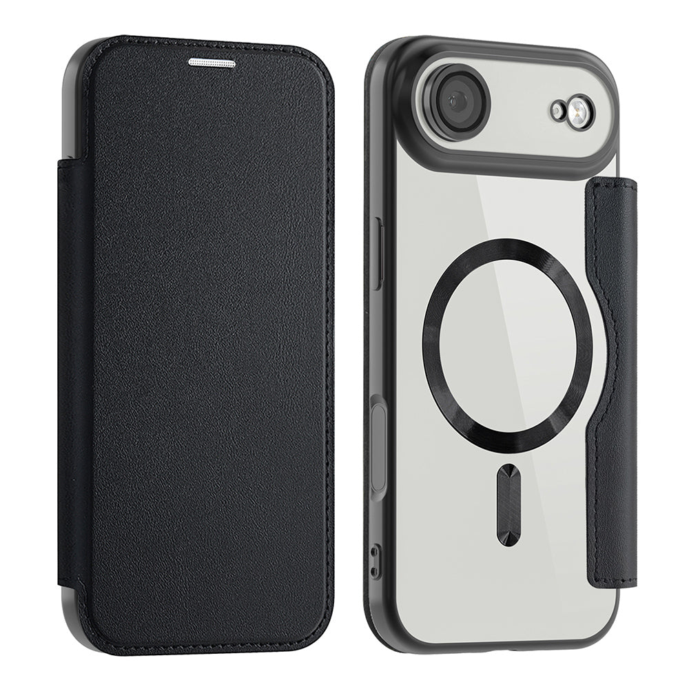 Custodia MagSafe per Apple iPhone 17 Air, Techsuit, SmartMag Book, Nera