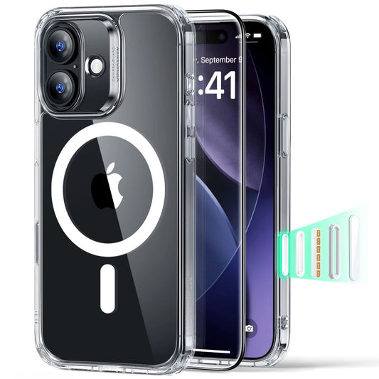 Coque MagSafe pour Apple iPhone 17, ESR, Classic Hybrid avec Protecteur d'Écran, Transparente