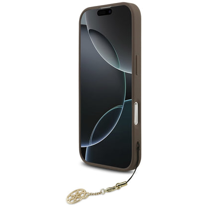 Custodia MagSafe per Apple iPhone 17, Guess, 4G Charm Cradle, Marrone