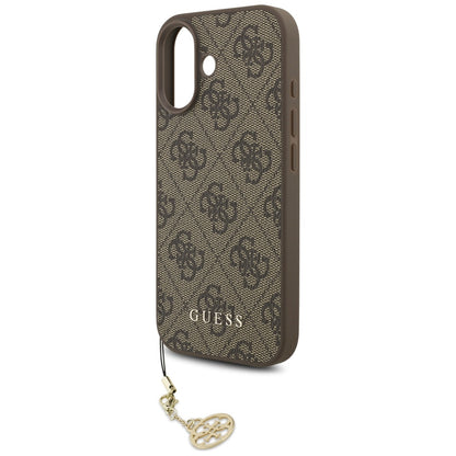 Custodia MagSafe per Apple iPhone 17, Guess, 4G Charm Cradle, Marrone