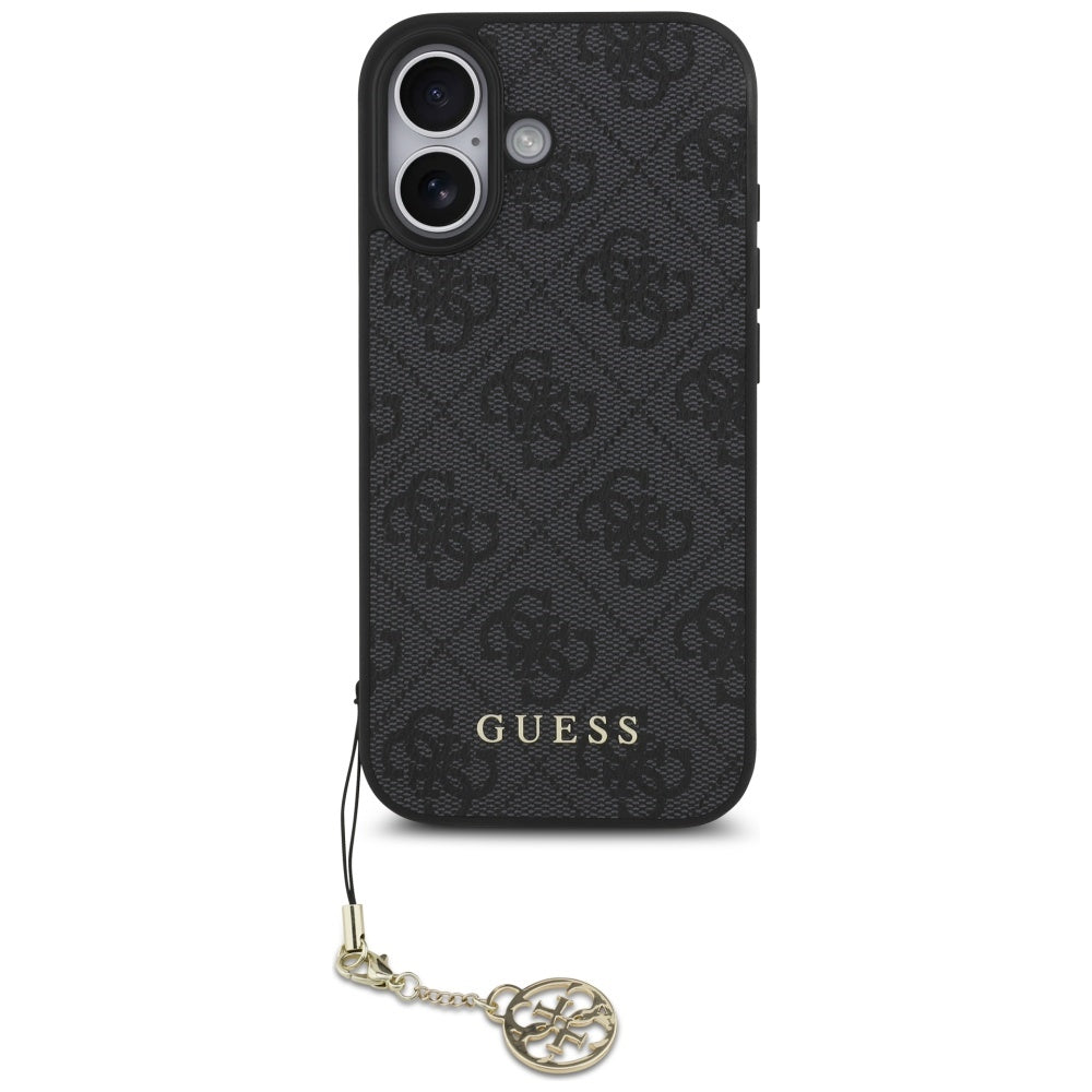 Étui MagSafe pour Apple iPhone 17, Guess, 4G Charm Cradle, Noir