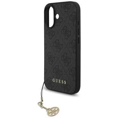 Étui MagSafe pour Apple iPhone 17, Guess, 4G Charm Cradle, Noir