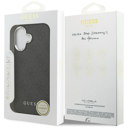 Housse MagSafe pour Apple iPhone 17, Guess, 4G Classic Logo, Noire
