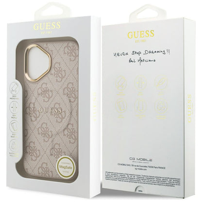Étui MagSafe pour Apple iPhone 17, Guess, 4G Classic, Rose