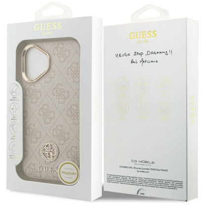 Custodia MagSafe per Apple iPhone 17, Guess, 4G Strass Logo, Rosa