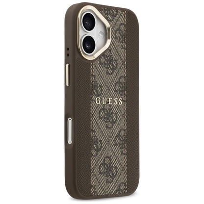 Custodia MagSafe per Apple iPhone 17, Guess, 4G Stripe, Marrone
