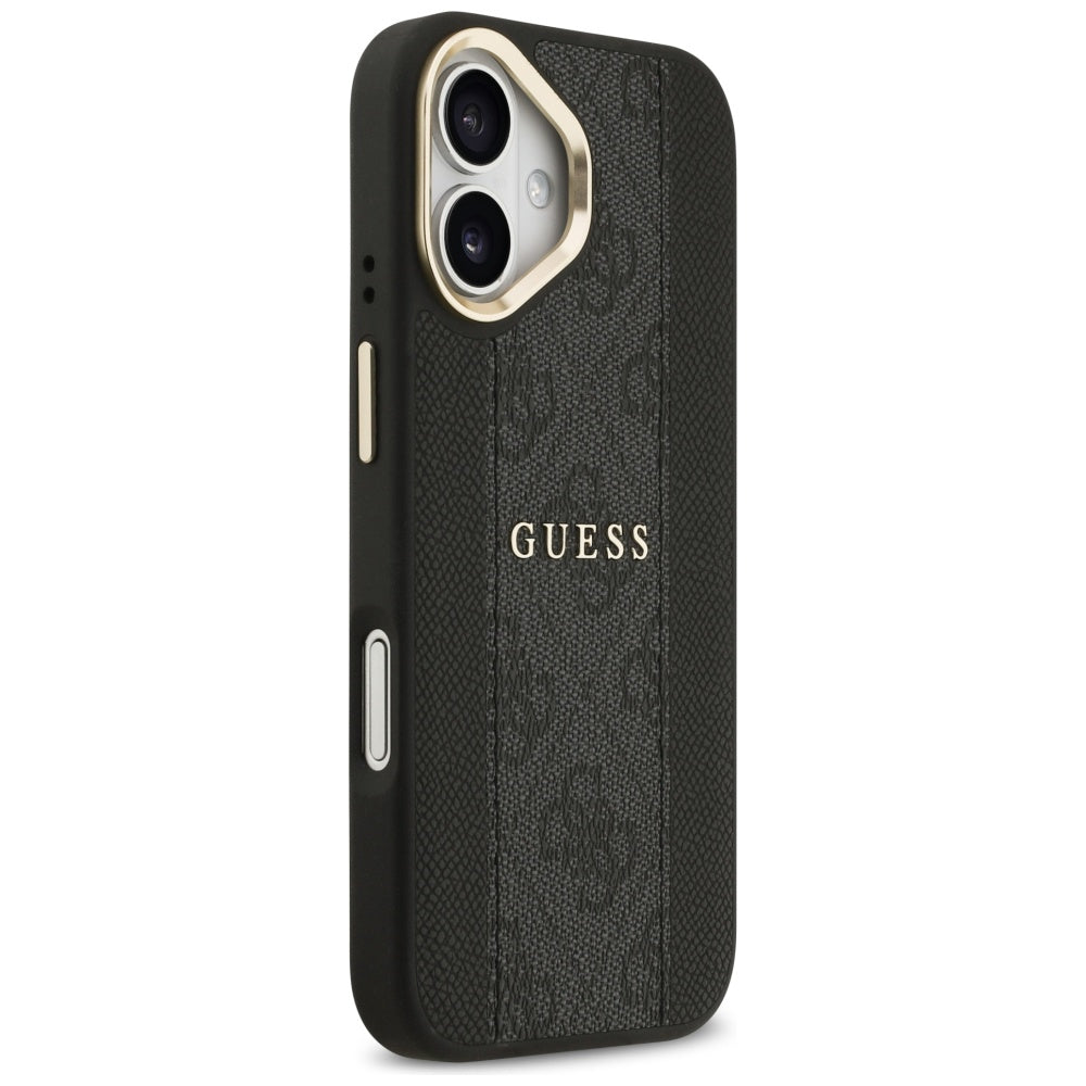 Housse MagSafe pour Apple iPhone 17, Guess, 4G Stripe, Noire