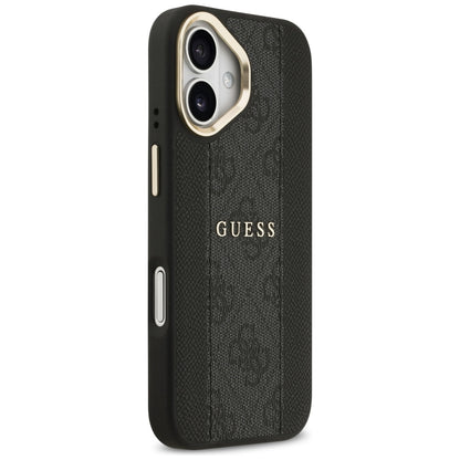 Housse MagSafe pour Apple iPhone 17, Guess, 4G Stripe, Noire