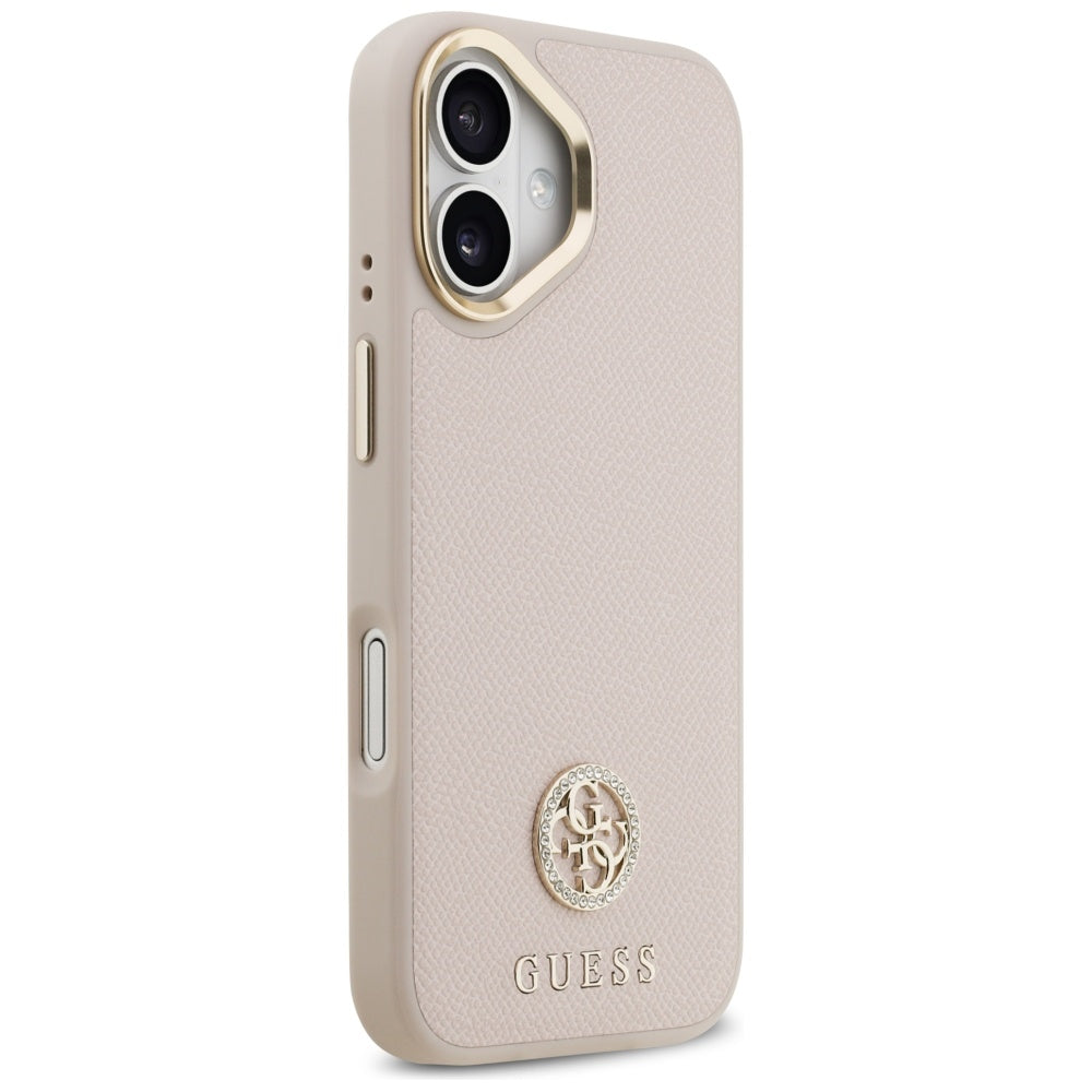 Custodia MagSafe per Apple iPhone 17, Guess, Grained Strass Logo, Rosa