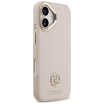 Custodia MagSafe per Apple iPhone 17, Guess, Grained Strass Logo, Rosa