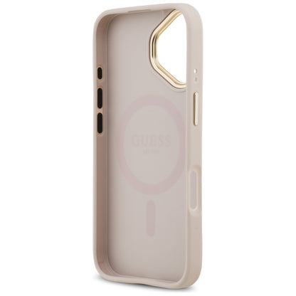 Custodia MagSafe per Apple iPhone 17, Guess, Grained Strass Logo, Rosa