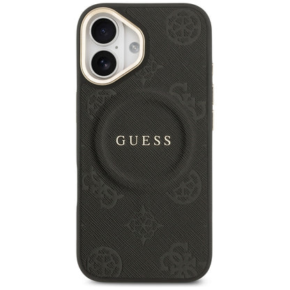 Custodia MagSafe per Apple iPhone 17, Guess, Peony Hot Stamp, Nera
