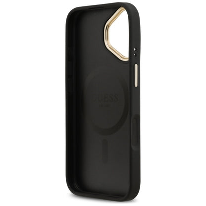 Custodia MagSafe per Apple iPhone 17, Guess, Peony Hot Stamp, Nera