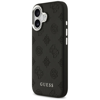 Coque MagSafe pour Apple iPhone 17, Guess, Peony Hot Stamp Script, Noire