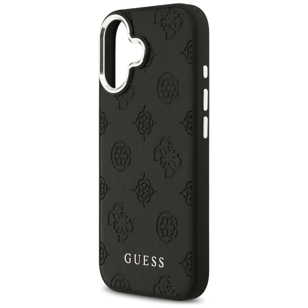 Coque MagSafe pour Apple iPhone 17, Guess, Peony Hot Stamp Script, Noire