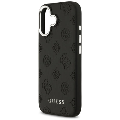 Coque MagSafe pour Apple iPhone 17, Guess, Peony Hot Stamp Script, Noire