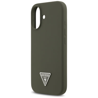 Étui MagSafe pour Apple iPhone 17, Guess, Logo Triangle, Kaki