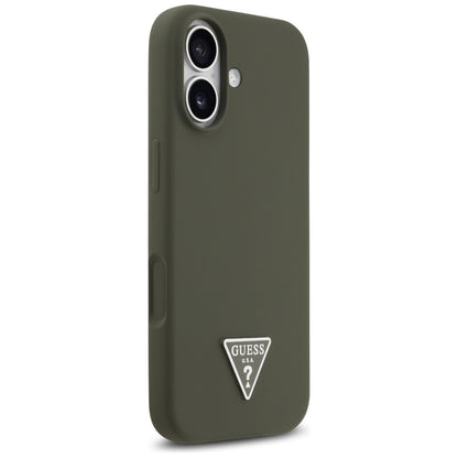 Étui MagSafe pour Apple iPhone 17, Guess, Logo Triangle, Kaki