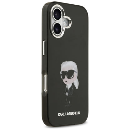 Custodia MagSafe per Apple iPhone 17, Karl Lagerfeld, IML Aquarelle Karl Ikonik, Nera