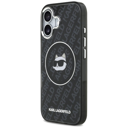 Étui MagSafe pour Apple iPhone 17, Karl Lagerfeld, IML Choupette's Head, Noir