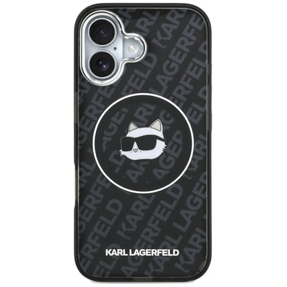 Étui MagSafe pour Apple iPhone 17, Karl Lagerfeld, IML Choupette's Head, Noir