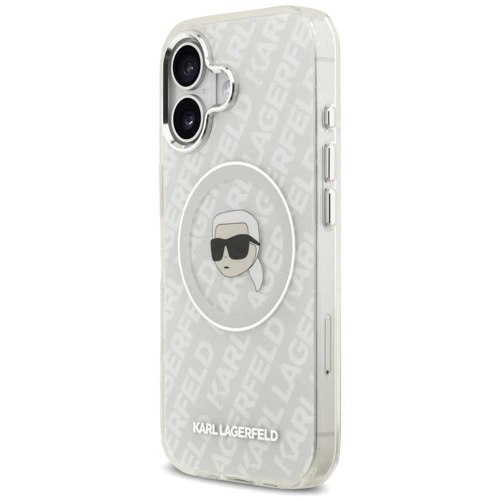 Custodia MagSafe per Apple iPhone 17, Karl Lagerfeld, IML Karl`s Head, Grigio