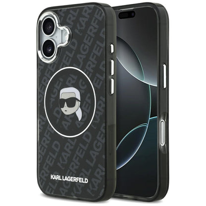 Étui MagSafe pour Apple iPhone 17, Karl Lagerfeld, IML Karl's Head, Noir