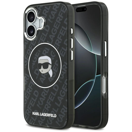 Étui MagSafe pour Apple iPhone 17, Karl Lagerfeld, IML Karl's Head, Noir
