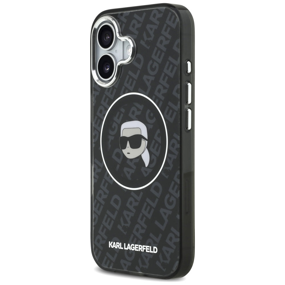 Étui MagSafe pour Apple iPhone 17, Karl Lagerfeld, IML Karl's Head, Noir
