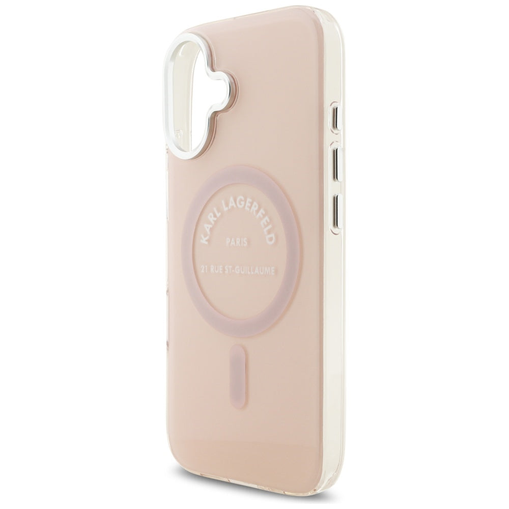 MagSafe Hülle für Apple iPhone 17, Karl Lagerfeld, IML Logo RSG, Rosa