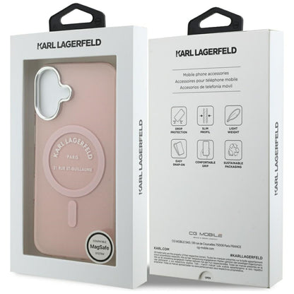 MagSafe Hülle für Apple iPhone 17, Karl Lagerfeld, IML Logo RSG, Rosa