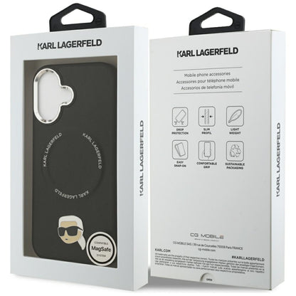 Custodia MagSafe per Apple iPhone 17, Karl Lagerfeld, Karl Pin, Nera