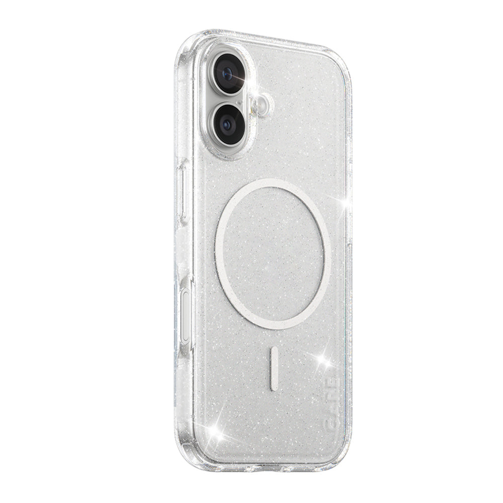 Coque MagSafe pour Apple iPhone 17, PanzerGlass, Care Urban Explorer Star Lit, Transparente Blanche