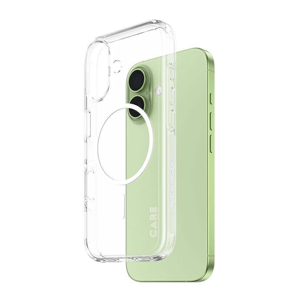 Coque MagSafe pour Apple iPhone 17, PanzerGlass, Care Urban Explorer, Transparente Blanche
